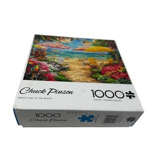 Buffalo Games Chuck Pinson Perfect Day at the Beach 1000 Pcs Puzzle UNCOUNTED